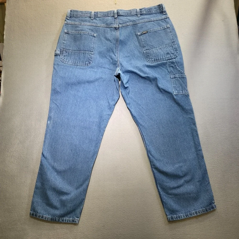 Key Men's Denim Carpenter Blue Jeans Straight Leg Size 42x30‎ Actual 41x30